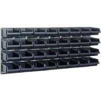 Raaco Wandpaneel - 2 wandpanelen met 32 magazijnbakken 184 x 104 x 440 mm (2 stuks)