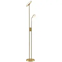 LINDBY Vloerlampe , Seppa, dimbare, Goud / Messing, Woonkamer, Metaal, Modern