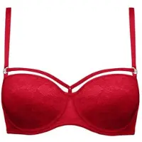 Marlies Dekkers Space Odyssey Red Lace Balcony Bra Size: 80B | Bras Outlet | Dames | Rood
