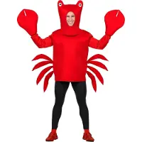 Hobby Hall - Krab & Kreeft Kostuum - Vuurrode Voorgekookte Krab Kostuum - Rood - Medium / Large - Carnavalskleding - Verkleedkleding