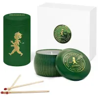 Solstickan Design Solstickan cadeaubox geurkaarsen + luciferdoosje Groen-geurkaars dennenbos