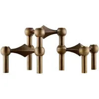 STOFF Nagel kandelaar 3-pack Bronzed brass