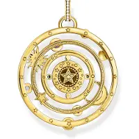 Thomas Sabo Hanger, Hanger halve bol met oogkleurige stenen verguld, (Email, Email/zilver, 925 zilver)