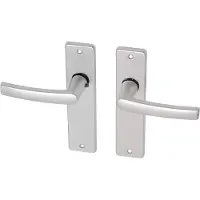 Wovar Deurkruk met schild aluminium blokmodel Blind | Per Set
