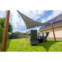Wovar Schaduwdoek Driehoek 400 x 400 x 400 cm Grijs | 320gr/m2 | Premium Schaduwdoeken | Schaduwdoek Driehoek