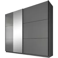 Meubella Kledingkast - Grijs - 236 x 63 x 210 cm - Garderobekasten