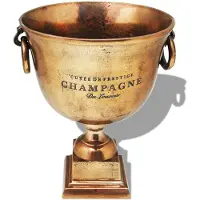vidaXL Prijzenbeker champagnekoeler koperbruin