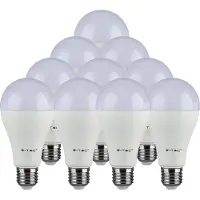 V-TAC VT-215 E27 LED Base Lamp - 15W - Warm - Wit - 3000K - SMD - Samsung - Wit - 66,5x134mm - IP20 -Bundel - van - 10