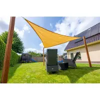 Wovar Schaduwdoek Driehoek 400 x 400 x 400 cm Zand | 320gr/m2 | Premium Schaduwdoeken | Schaduwdoek Driehoek
