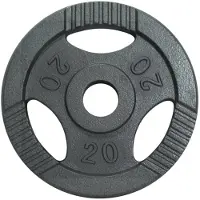Gorilla Sports Halterschijf 20 kg Gripper Gietijzer Zilver - 50/51 mm