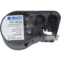 Brady M4C-1000-422 permanent polyester labels zwart op wit | 25,4 mm x 7,62 m (origineel)