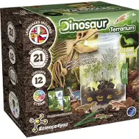 Science 4 You Science4you Glow in the Dark Dino Terrarium – Experimenteerset – Bouw je Eigen Mini-Ecosysteem – Inclusief Educatief Boek – STEM Speelgoed
