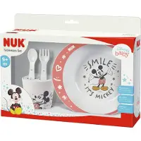 Nuk kinderservies set Mickey - plastic, magnetron- en vaatwasserbestendig.