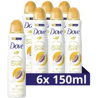 Dove - Anti-transpirant Deodorant Spray - Advanced Care - Passion Fruit & Lemongrass - 6 x 150 ml