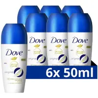 Dove - Anti-Transpirant Deodorant Roller - Advanced Care Original - 6 x 50 ml
