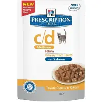 Hill's Pet Nutrition Prescription Diet c/d Multicare Urinary Care Kattenvoer Nat Zalm 12 x 85 gr