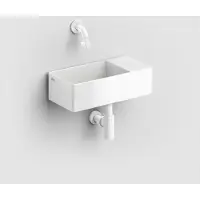 Clou New Flush 3 keramische fontein 35cm zonder kraangat rechts wit glans