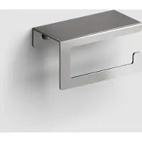 Clou Fold toiletrolhouder met cover RVS geborsteld