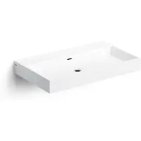 Clou Wash Me wastafel solid surface 70cm wit mat
