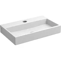 Clou Mini Wash Me keramische fontein 38cm met kraangat wit glans