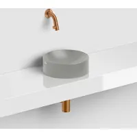 Clou Vale keramische fontein 22cm zonder kraangat grijs mat