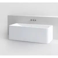 Clou InBe half vrijstaand ligbad acryl 172x74cm wit glans met stop/go plug wit glans