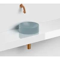 Clou Vale keramische fontein 22cm zonder kraangat blauw mat