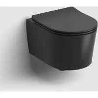 Clou InBe randloos toilet keramiek met softclose zitting zwart mat