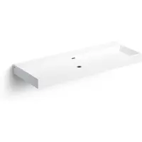 Clou Wash Me wastafel solid surface 110cm wit mat