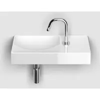 Clou Vale keramische fontein 45cm met kraangat rechts wit glans