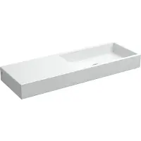 Clou Mini Wash Me keramische fontein 56cm zonder kraangat links wit glans