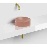 Clou Vale keramische fontein 22cm zonder kraangat roze mat