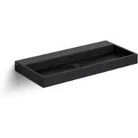 Clou Wash Me keramische wastafel 90cm zwart mat