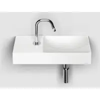 Clou Vale keramische fontein 45cm met kraangat links wit mat