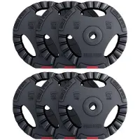 Gorilla Sports Voordeelbundel 30 kg - 6 x 5 kg halterschijven gripper Kunststof