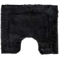 Wicotex Toiletmat uni zwart 50x60cm zwart Acryl Badkamermat