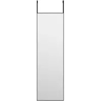 vidaXL Deurspiegel 30x100 cm glas en aluminium zwart