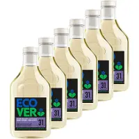 Ecover 6x Vloeibaar Wasmiddel Zwart & Donker - Limoen & Lotus 31 Wasbeurten 1,43 Liter