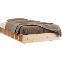 vidaXL Bedframe massief hout 100x200 cm