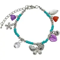 Behave - Armband met bedels turquoise - Boho stijl voor zomer en festival