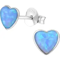 Montebello Oorbellen Efi Azure - 925 Zilver - Hart - Ø6mm