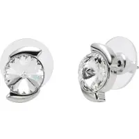 Behave - Oorbel steker kristal chic look feestelijke outfit zilverkleur