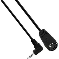 Dolphix DIN 5-pins (v) - 3,5mm Jack (m) haaks audiokabel / zwart - 1,5 meter