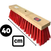 Synx Tools Straatbezem 40 cm - buiten bezem - harde borstel - Zonder steel