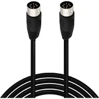 Dolphix DIN 8-pins luidspreker kabel / zwart - 0,50 meter
