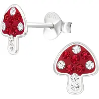 Montebello Princess Oorbellen Berber - 925 Zilver E-Coating - Paddestoel - ∅7mm