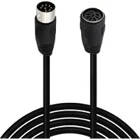Dolphix DIN 8-pins luidspreker verlengkabel / zwart - 1,5 meter