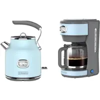 WESTINGHOUSE Retro 2-delige Set – Waterkoker 1,7L + Filter Koffiezetapparaat – Blauw