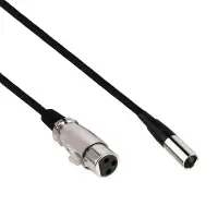 Dolphix Mini XLR (m) - XLR (v) audiokabel / zwart - 1,5 meter
