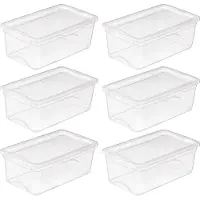 Sunware Omega schoenen opbergsysteem 6L - Set van 6 - Transparant